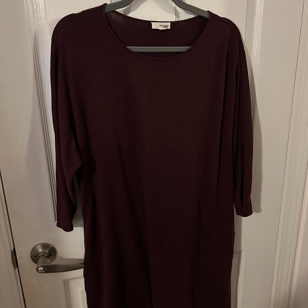 Wilfred Deep Red 3/4 Sleeve Dress